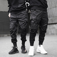 Load image into Gallery viewer, Ribbons Cargo Pants Men Casual Streetwear Harajuku Pants Hip Hop Trendy casual youth slim pants Stylish Men's Jogger Trousers